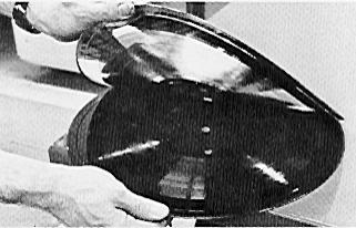 splitting the metal negative from the lacquer